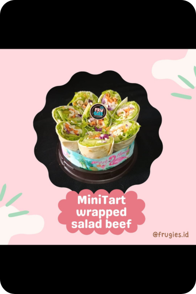 Mini Tart Wrapped Salad Beef